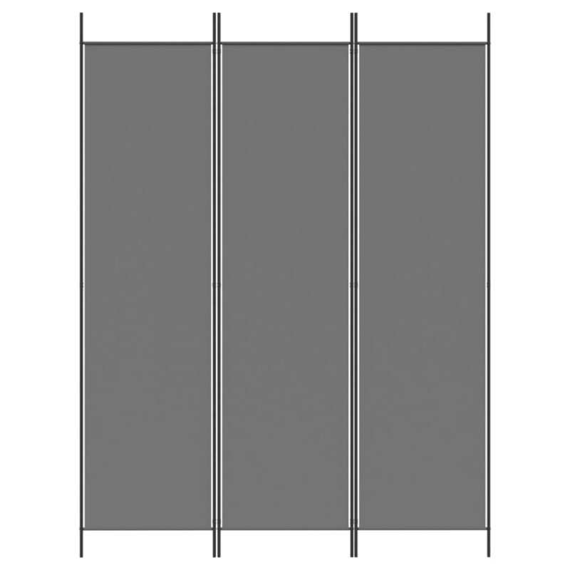 Sobna pregrada s 3 panela antracit 150 x 200 cm od tkanine - Slika 3