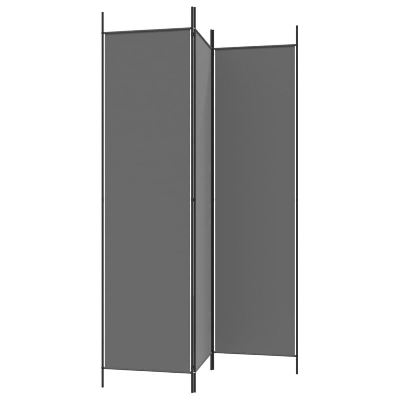 Sobna pregrada s 3 panela antracit 150 x 200 cm od tkanine - Slika 4