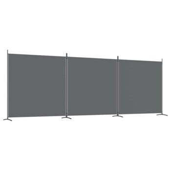 Sobna pregrada s 3 panela antracit 525 x 180 cm od tkanine