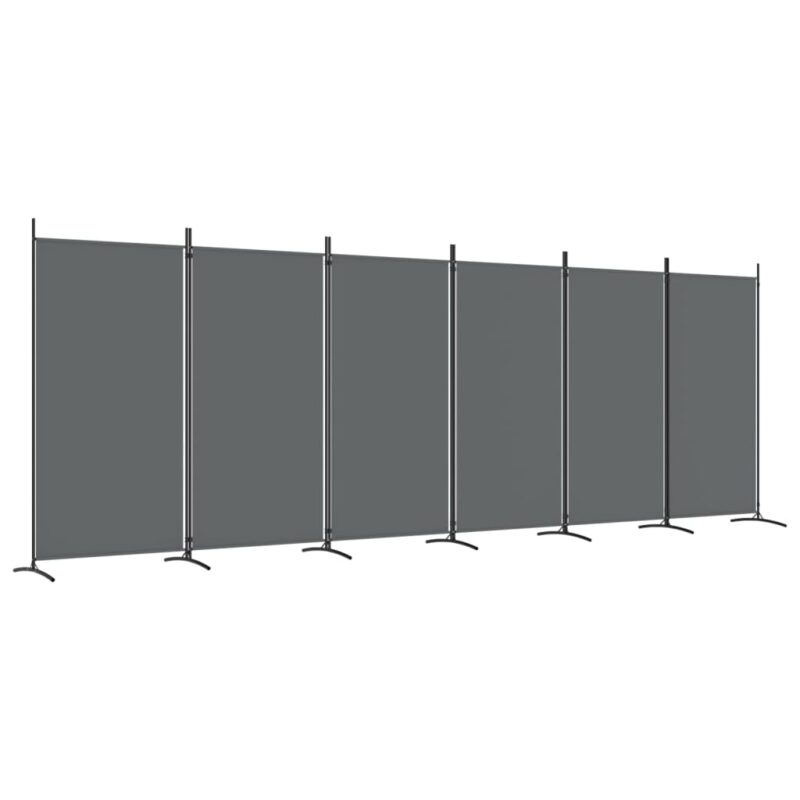 Sobna pregrada s 6 panela antracit 520x180 cm od tkanine