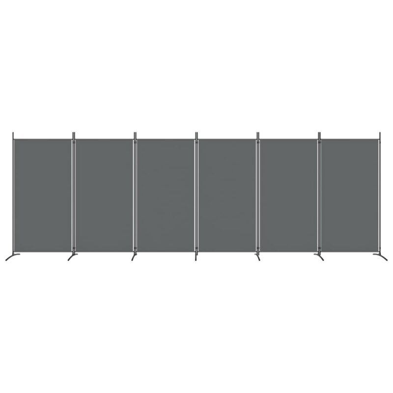 Sobna pregrada s 6 panela antracit 520x180 cm od tkanine - Slika 3