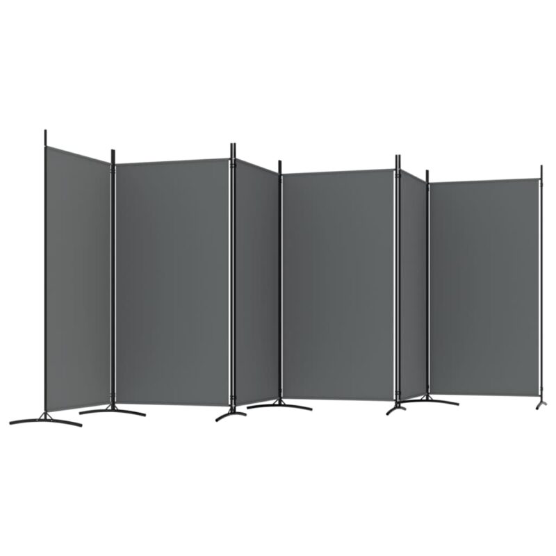 Sobna pregrada s 6 panela antracit 520x180 cm od tkanine - Slika 4