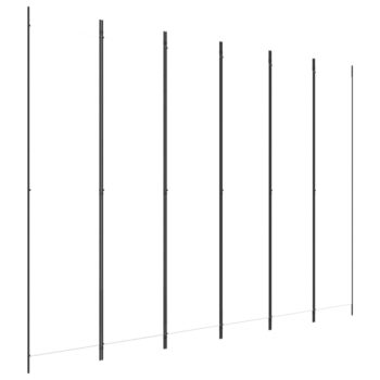 Sobna pregrada s 6 panela bijela 300 x 220 cm od tkanine