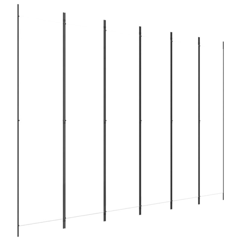 Sobna pregrada s 6 panela bijela 300 x 220 cm od tkanine
