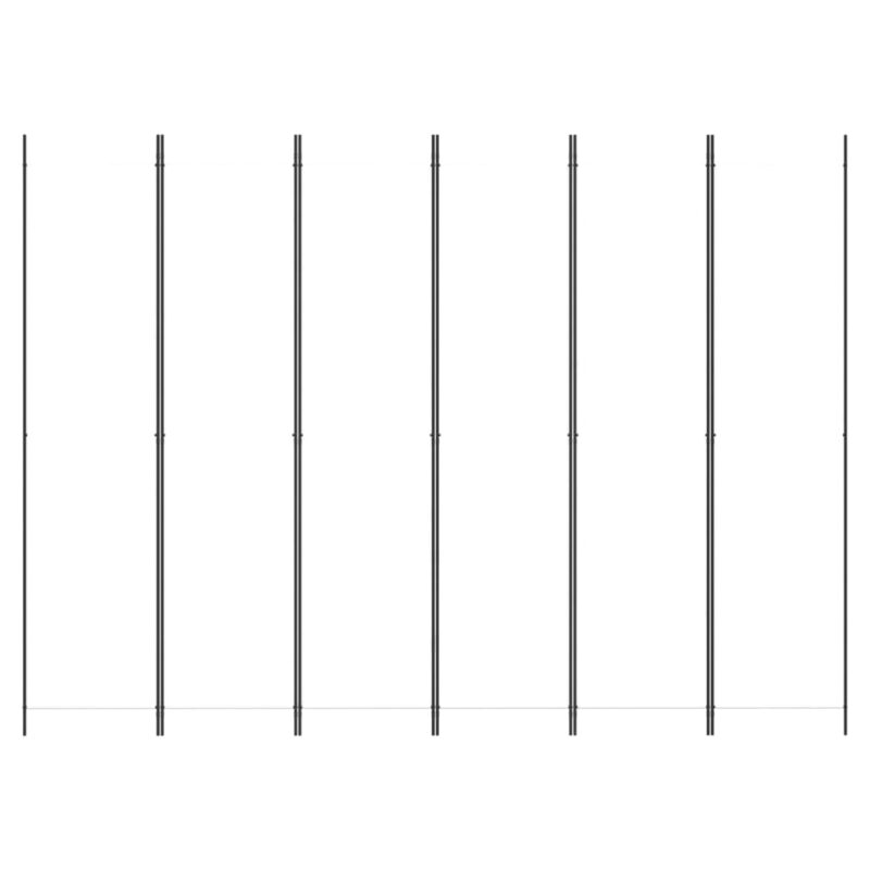 Sobna pregrada s 6 panela bijela 300 x 220 cm od tkanine - Slika 3