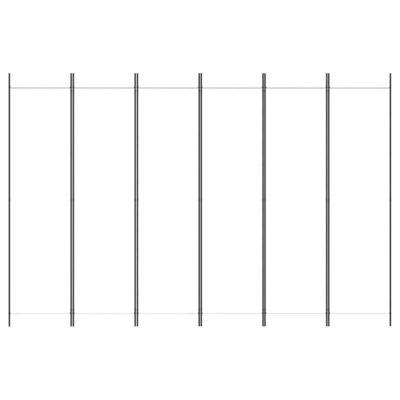 Sobna pregrada s 6 panela bijela 300x200 cm od tkanine - Slika 3