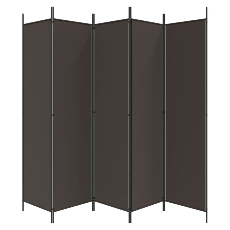 Sobna pregrada s 6 panela smeđa 300 x 200 cm od tkanine - Slika 4