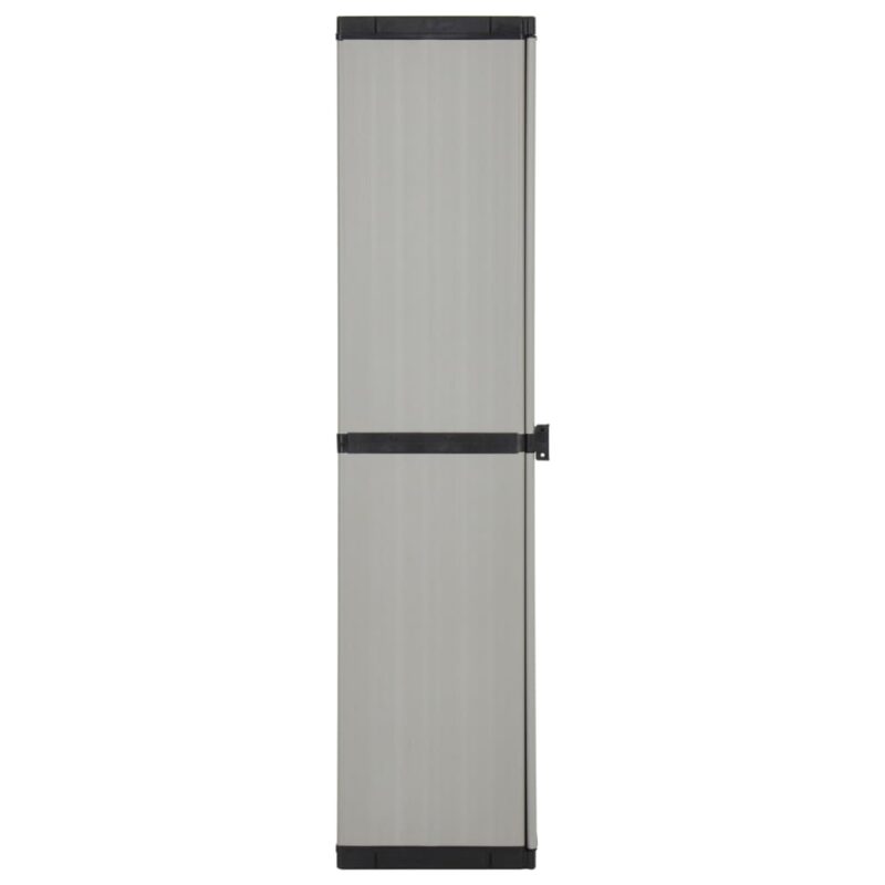 Vrtni ormarić za pohranu s 3 police sivo-crni 34 x 40 x 168 cm - Slika 4