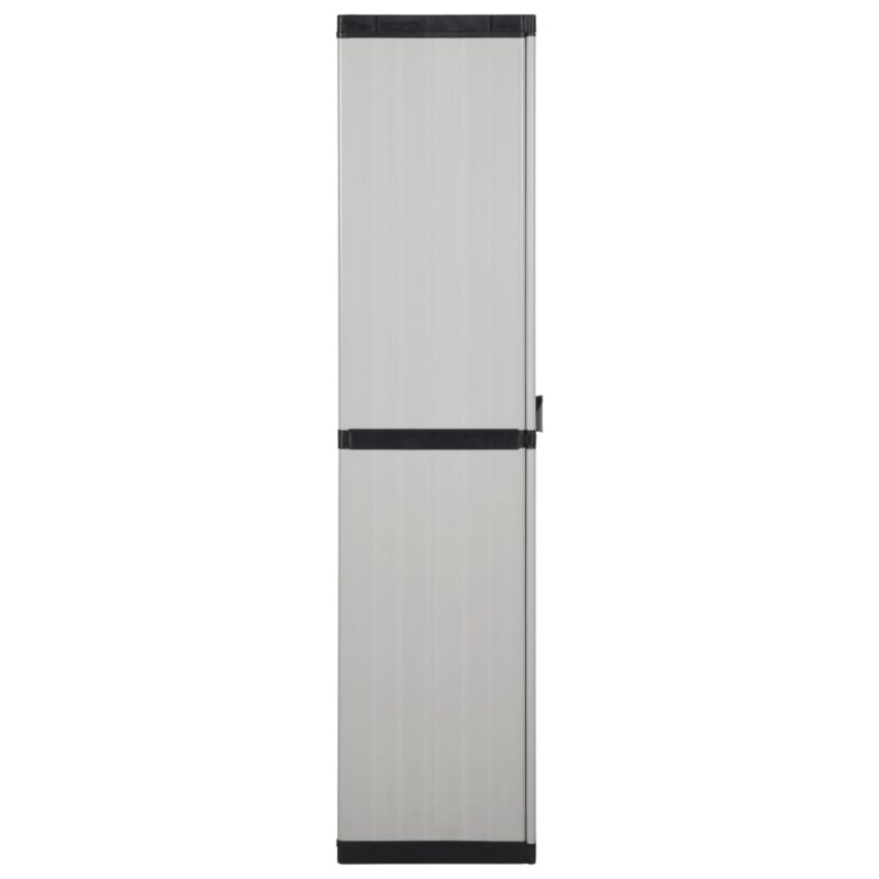 Vrtni ormarić za pohranu s 3 police sivo-crni 68 x 40 x 168 cm - Slika 4