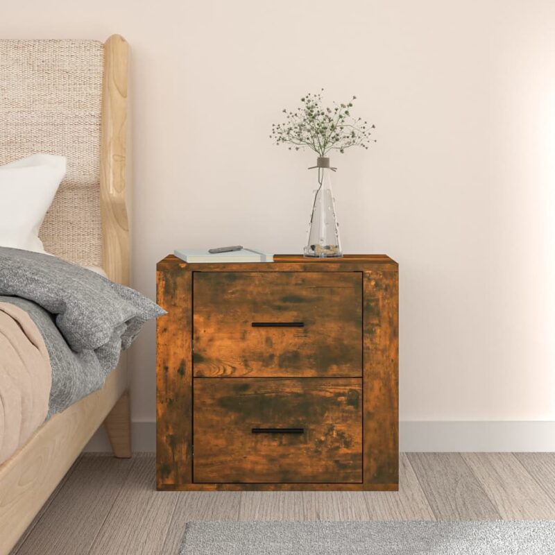 Zidni noćni ormarić boja dimljenog hrasta 50x36x47 cm - Slika 3