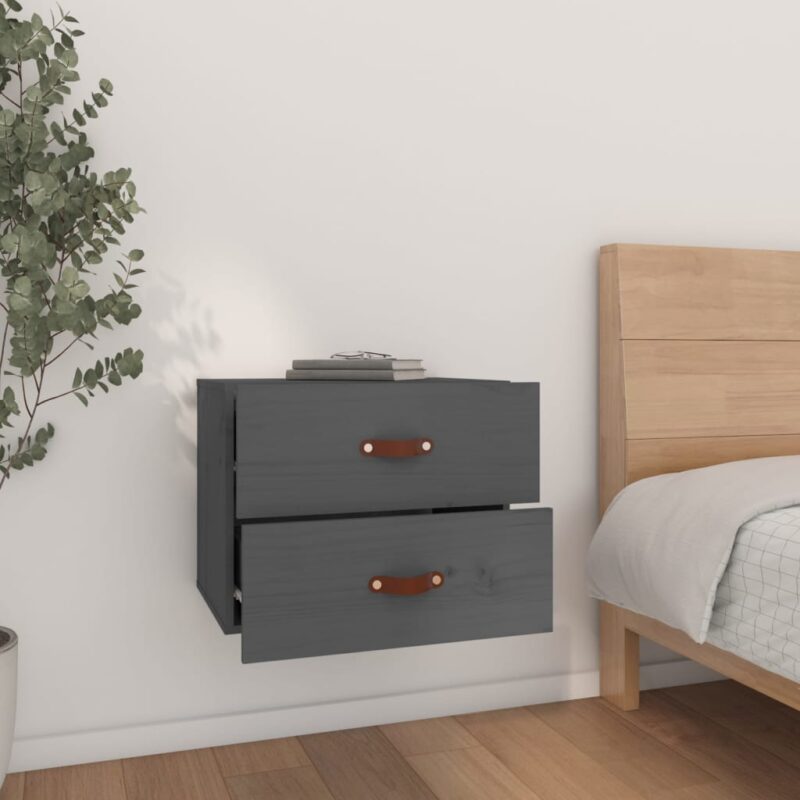 Zidni noćni ormarići 2 kom siva 50x36x40 cm - Slika 3