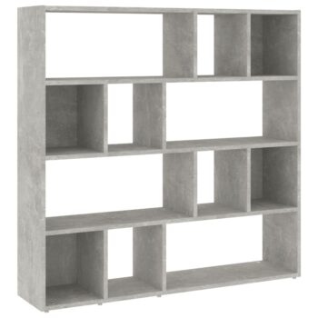 Ormarić za knjige / sobna pregrada boja betona 105x24x102 cm