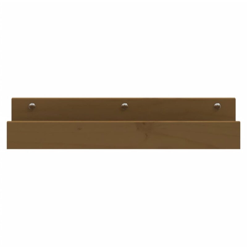 Zidne police 2 kom boja meda 50 x 12 x 9 cm od masivne borovine - Slika 4