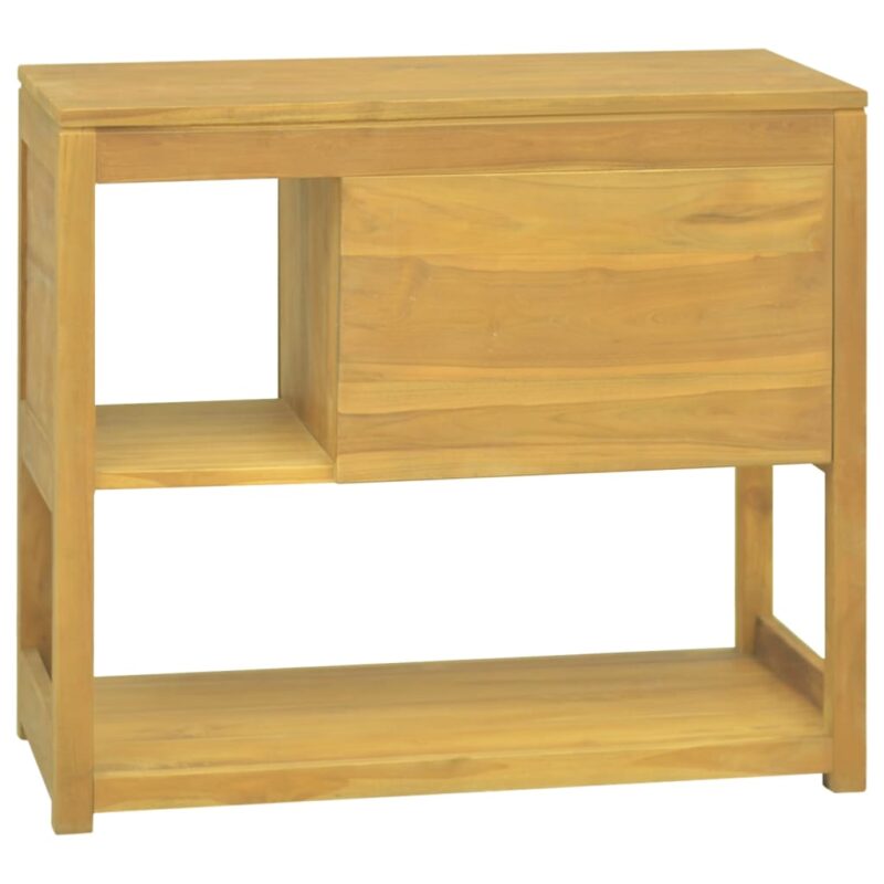 Kupaonski ormarić 85x40x75 cm od masivne tikovine - Slika 4
