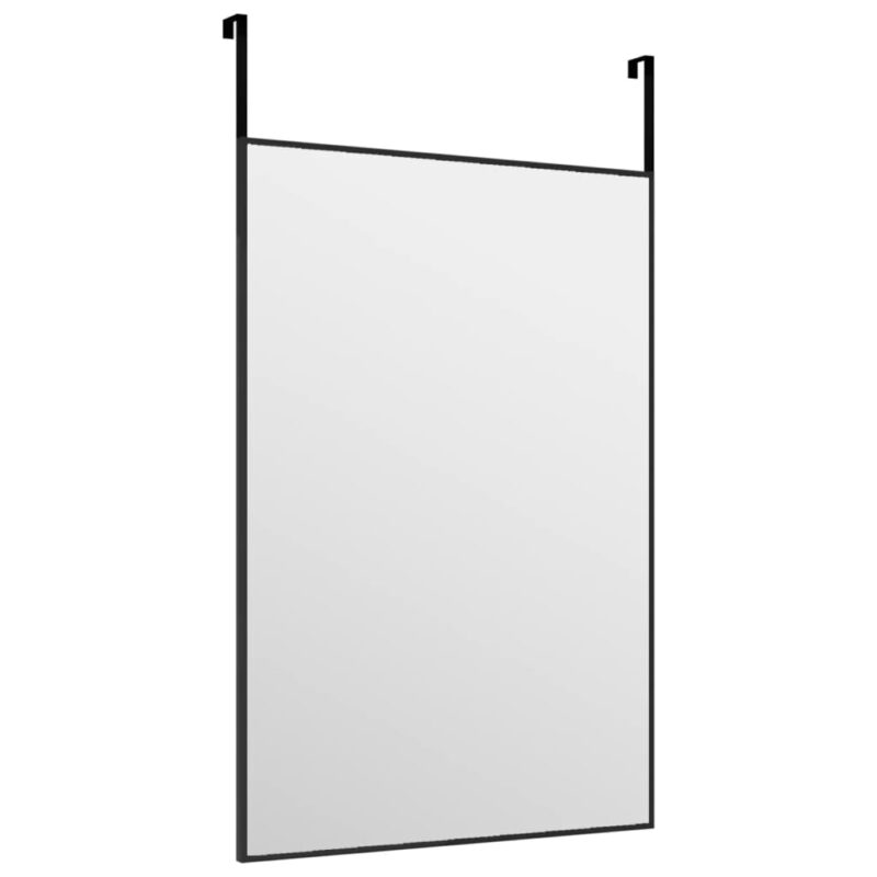 Ogledalo za vrata crno 40 x 60 cm od stakla i aluminija - Slika 3