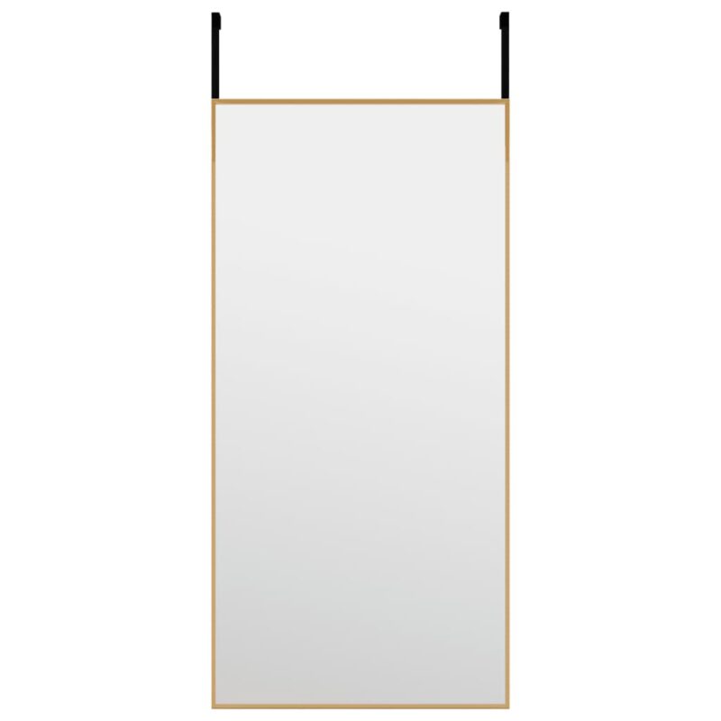 Ogledalo za vrata zlatno 30x60 cm od stakla i aluminija