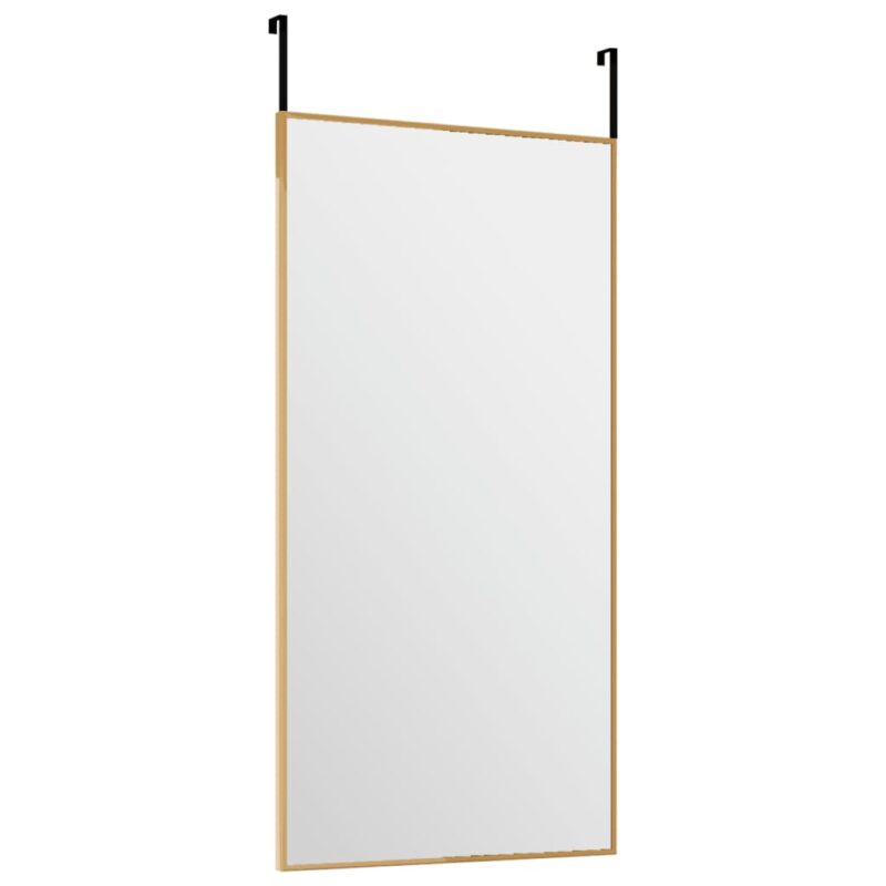 Ogledalo za vrata zlatno 30x60 cm od stakla i aluminija - Slika 3