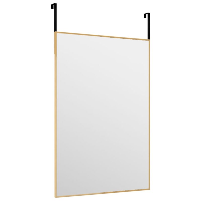 Ogledalo za vrata zlatno 40x60 cm od stakla i aluminija - Slika 3