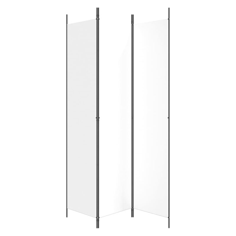 Sobna pregrada s 3 panela bijela 150 x 220 cm od tkanine - Slika 4