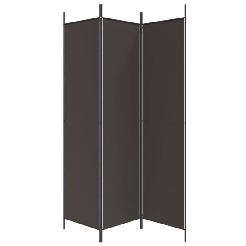 Sobna pregrada s 3 panela smeđa 150x200 cm od tkanine - Slika 4