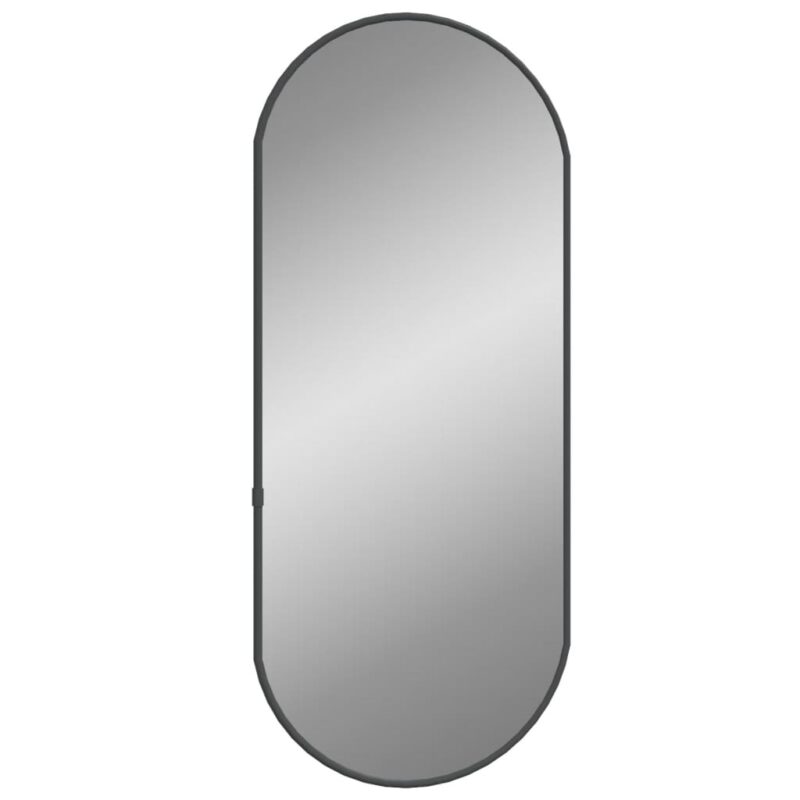 Zidno ogledalo crna 60x25 cm ovalno - Slika 3