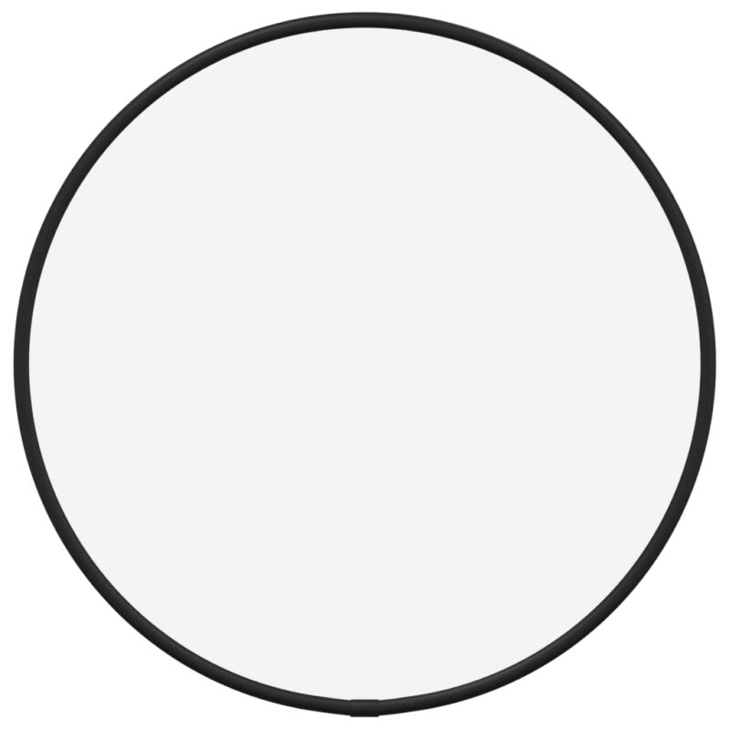 Zidno ogledalo crno Ø 30 cm okruglo
