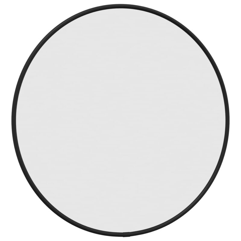 Zidno ogledalo crno Ø 40 cm okruglo - Slika 3