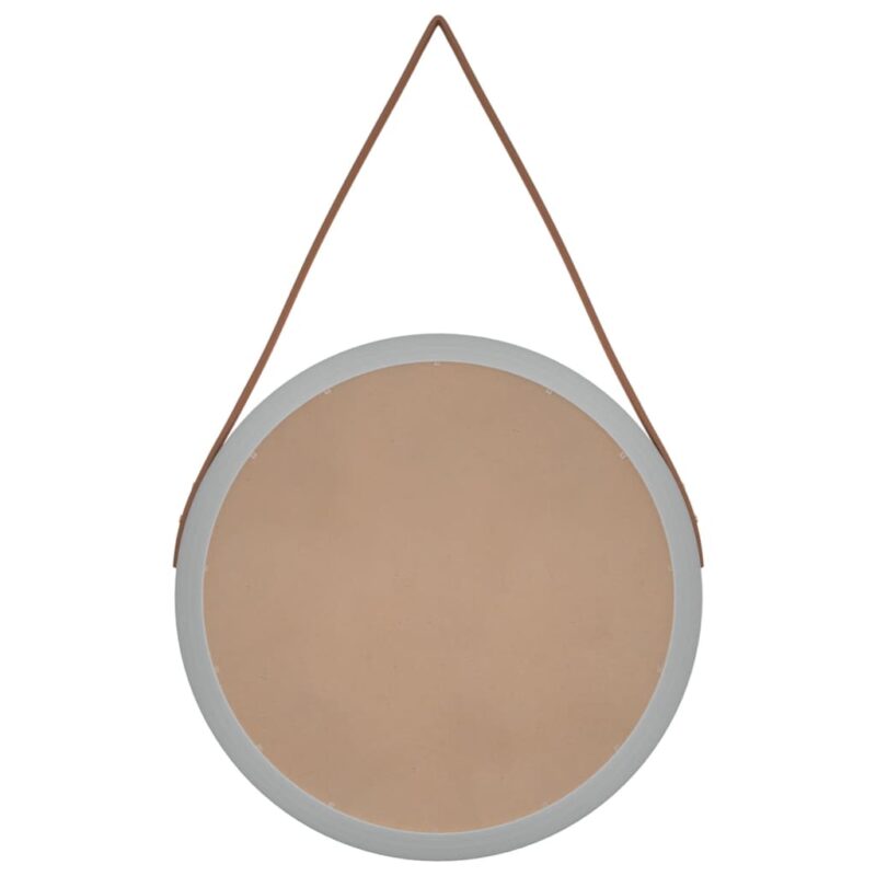 Zidno ogledalo s trakom Srebrna Ø 45 cm - Slika 4