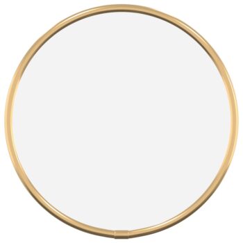 Zidno ogledalo zlatno Ø 20 cm okruglo
