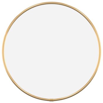 Zidno ogledalo zlatno Ø 30 cm okruglo