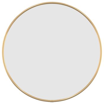 Zidno ogledalo zlatno Ø 40 cm okruglo