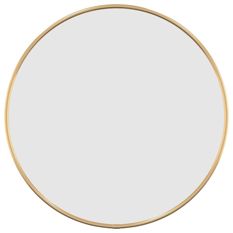 Zidno ogledalo zlatno Ø 40 cm okruglo