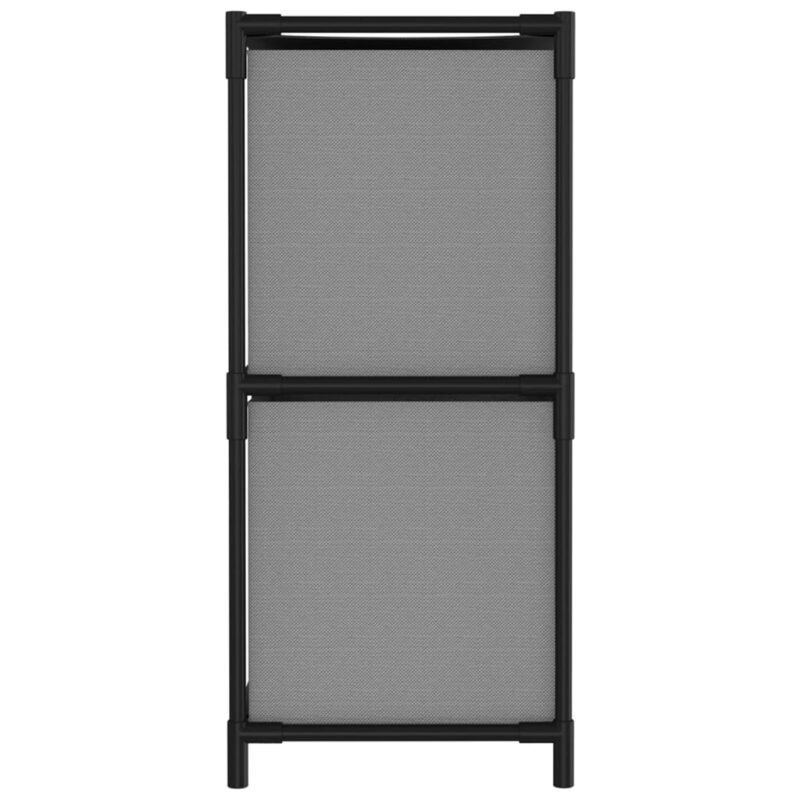 Ormarić za pohranu s 4 platnene košare sivi 63x30x71 cm čelični - Slika 4