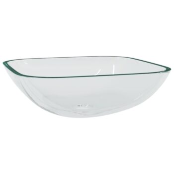 Umivaonik stakleni 42 x 42 x 14 cm prozirni