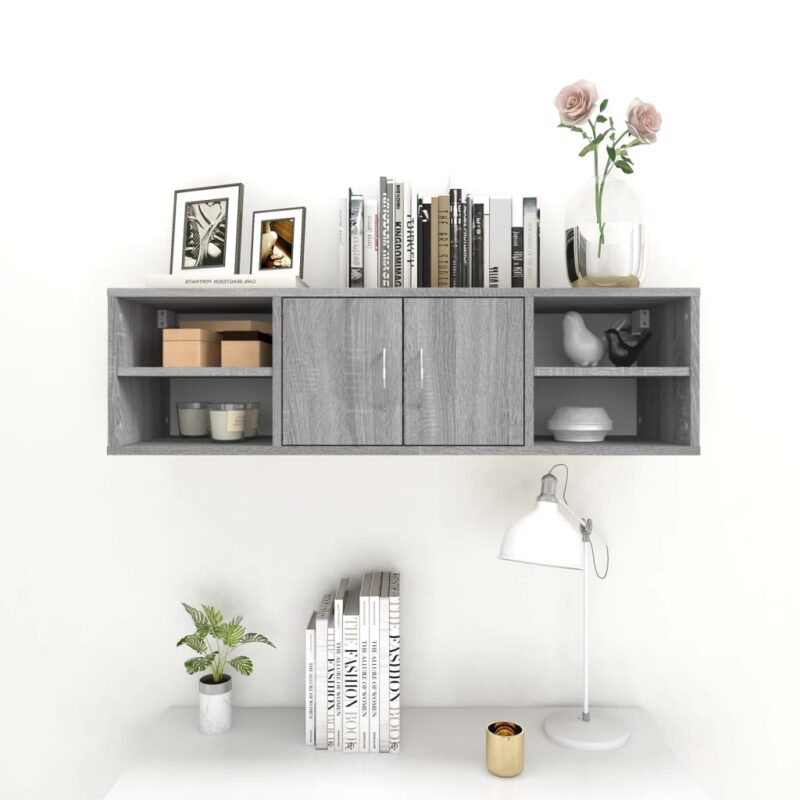 Zidna polica boja hrasta sonome 102x30x29 cm konstruirano drvo - Slika 3