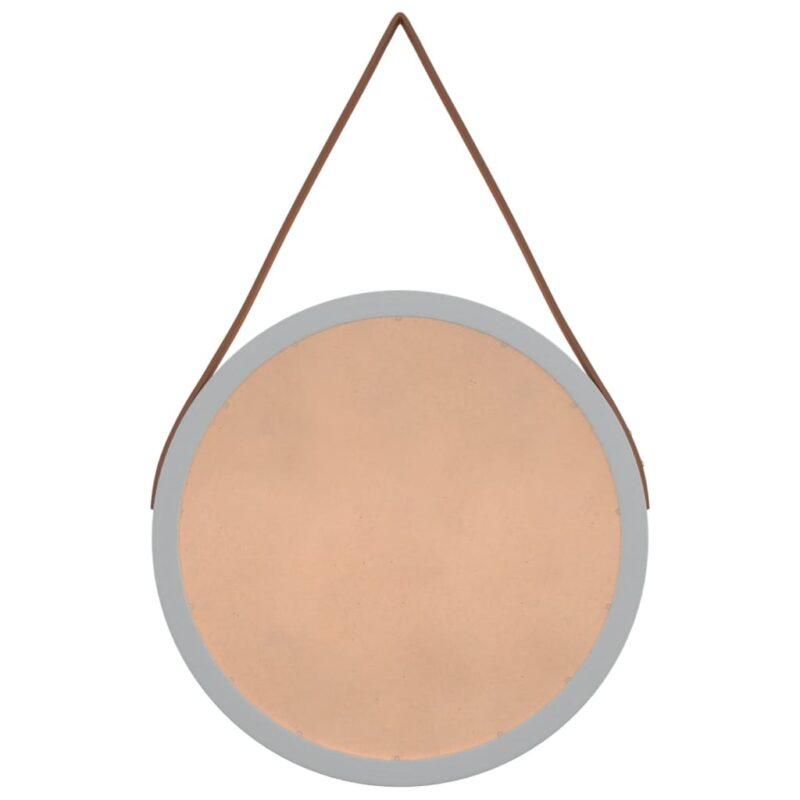 Zidno ogledalo s trakom srebrno Ø 35 cm - Slika 4