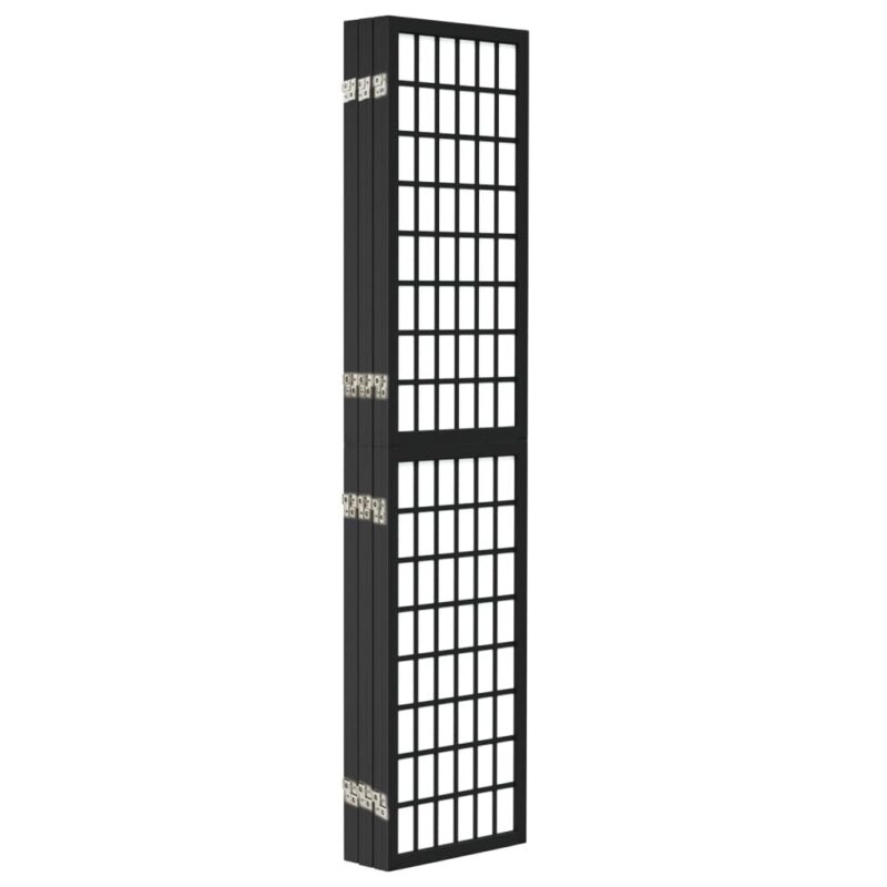 Sklopiva sobna pregrada 6 panela japanski stil 240x170 cm crna - Slika 4