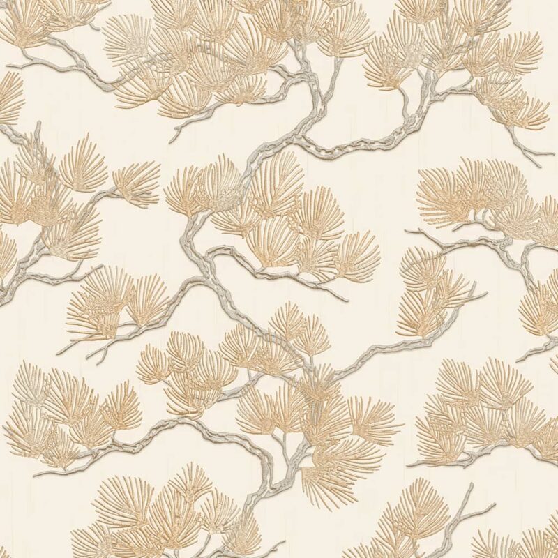 DUTCH WALLCOVERINGS zidna tapeta s uzorkom bora krem