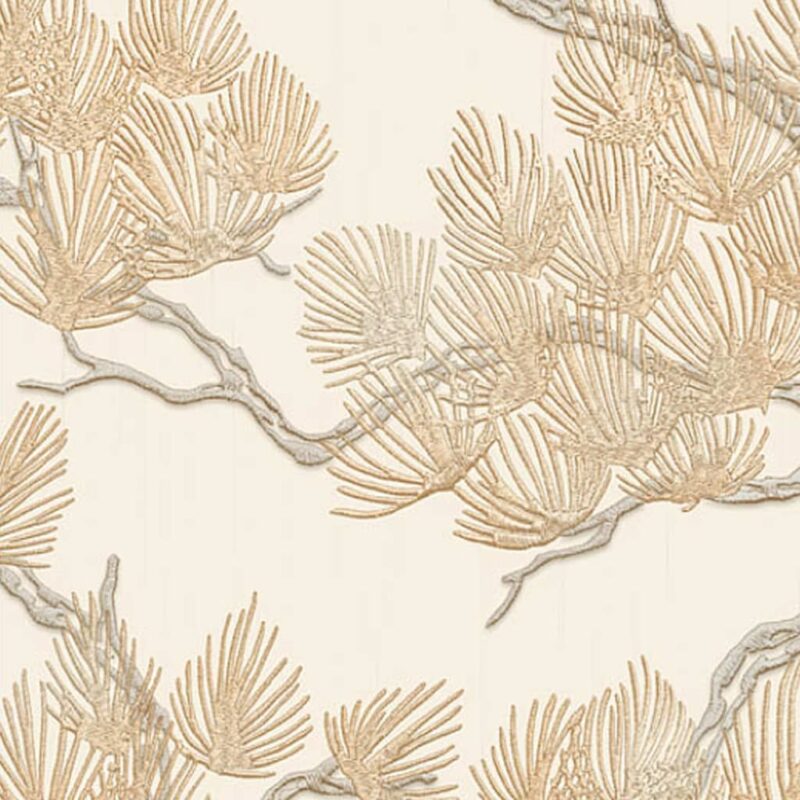 DUTCH WALLCOVERINGS zidna tapeta s uzorkom bora krem - Slika 3