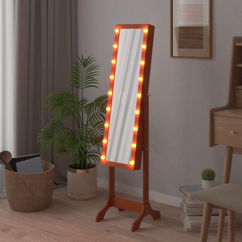 Samostojeće ogledalo s LED svjetlima 34 x 37 x 146 cm - Slika 3