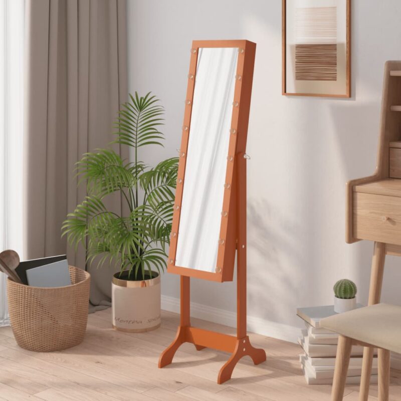 Samostojeće ogledalo s LED svjetlima 34 x 37 x 146 cm - Slika 4