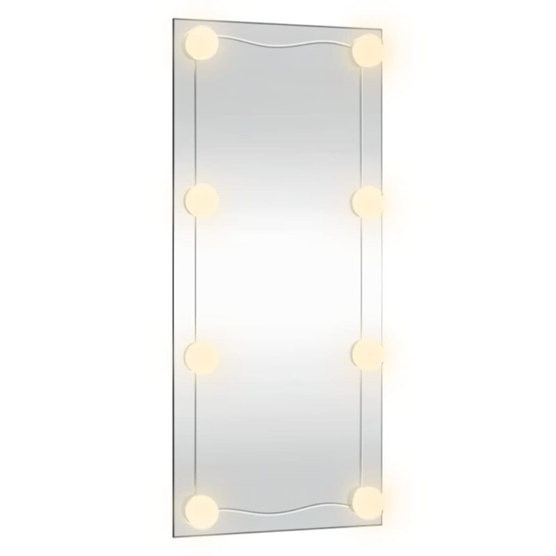 Zidno ogledalo s LED svjetlima 30 x 80 cm stakleno pravokutno - Slika 4