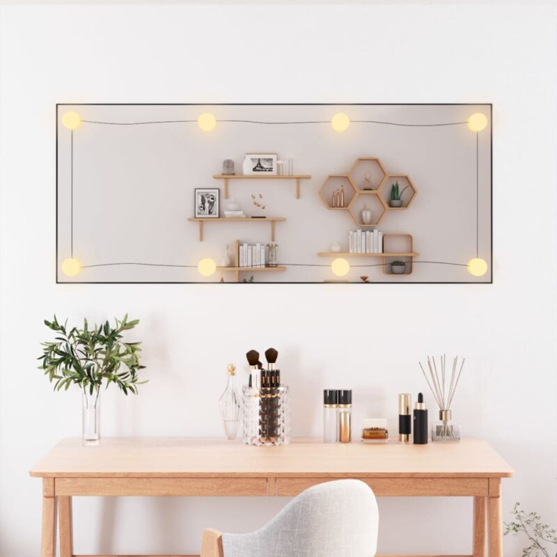 Zidno ogledalo s LED svjetlima 40 x 100 cm stakleno pravokutno - Slika 3