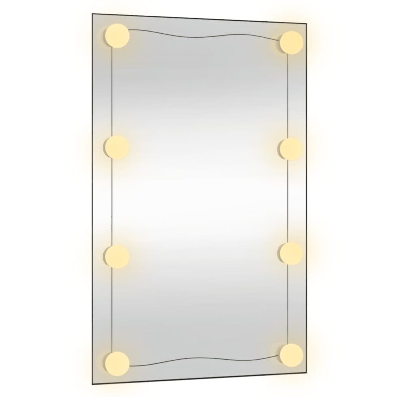 Zidno ogledalo s LED svjetlima 40x60 cm stakleno pravokutno - Slika 4