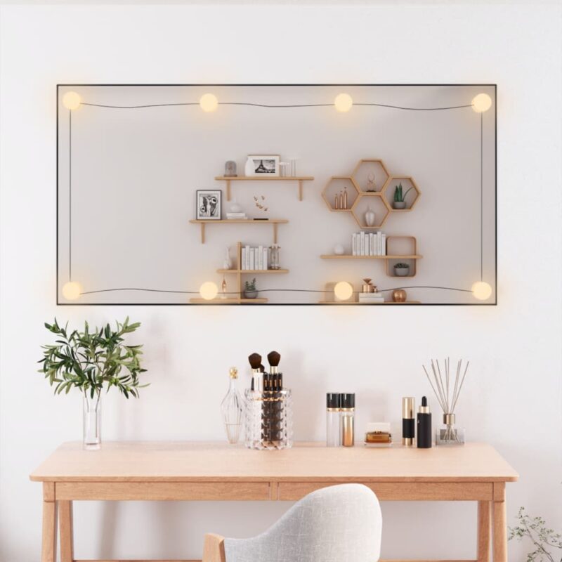 Zidno ogledalo s LED svjetlima 50x100 cm stakleno pravokutno - Slika 3