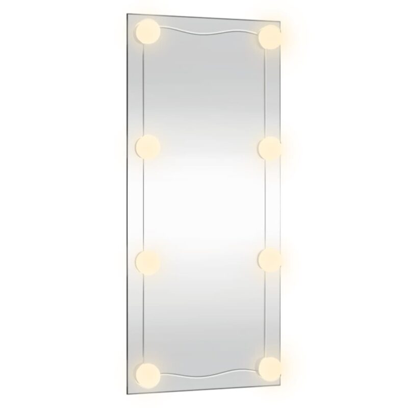 Zidno ogledalo s LED svjetlima 50x100 cm stakleno pravokutno - Slika 4