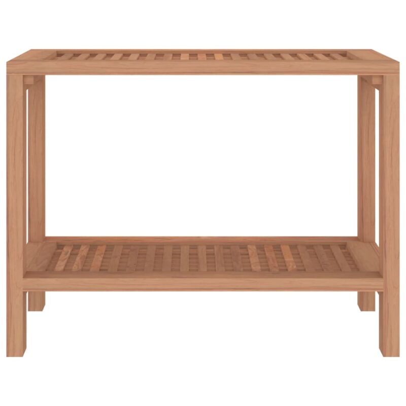 Klupa za tuširanje 60 x 30 x 45 cm od masivne tikovine - Slika 3