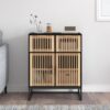 Komoda crna 60 x 30 x 75 cm od konstruiranog drva