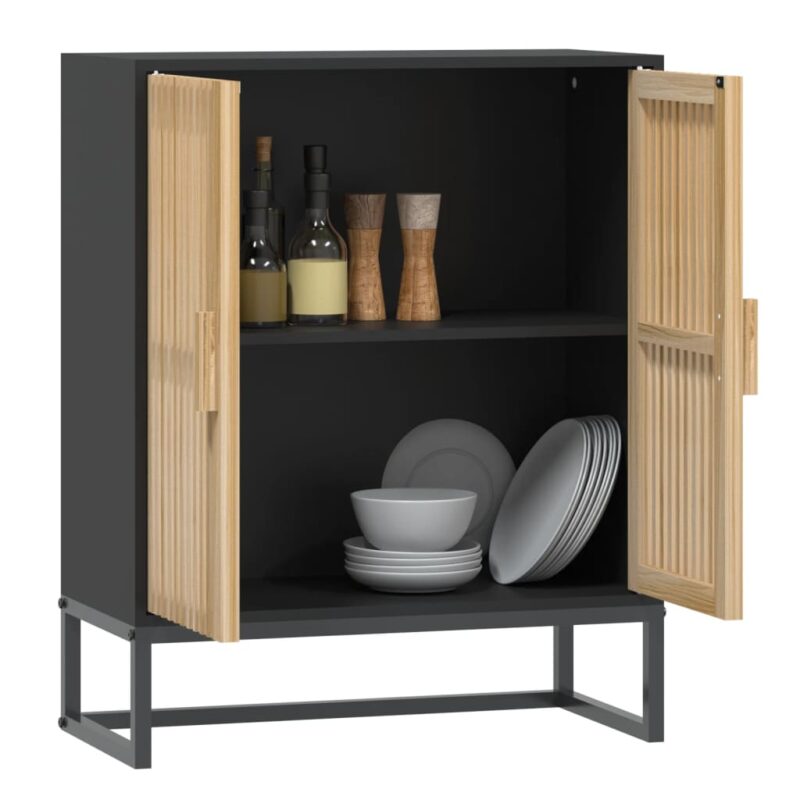 Komoda crna 60 x 30 x 75 cm od konstruiranog drva - Slika 3