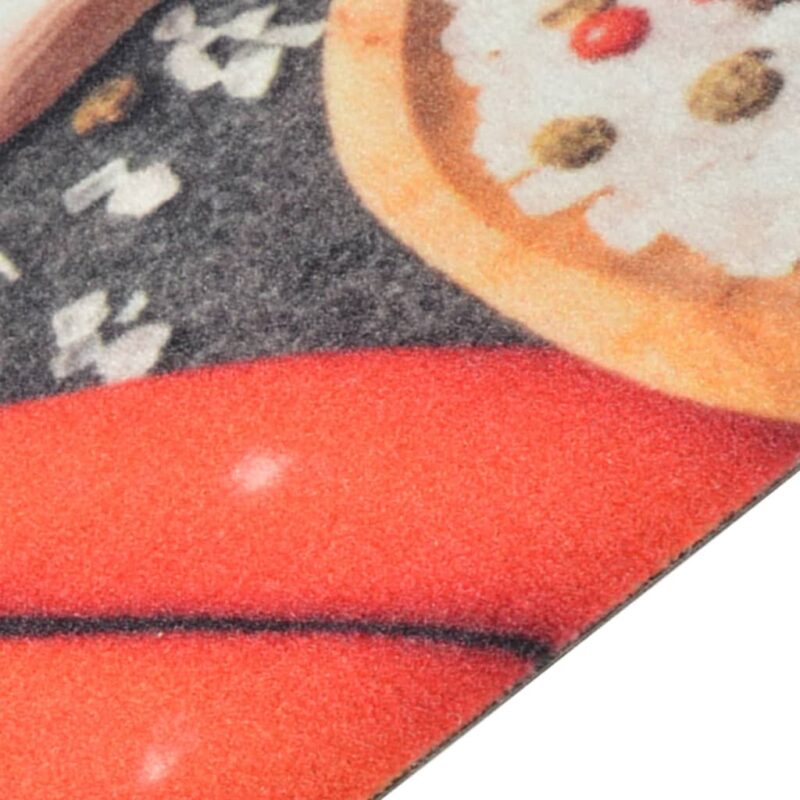 Kuhinjski tepih perivi s uzorkom povrća 60 x 180 cm baršunasti - Slika 3